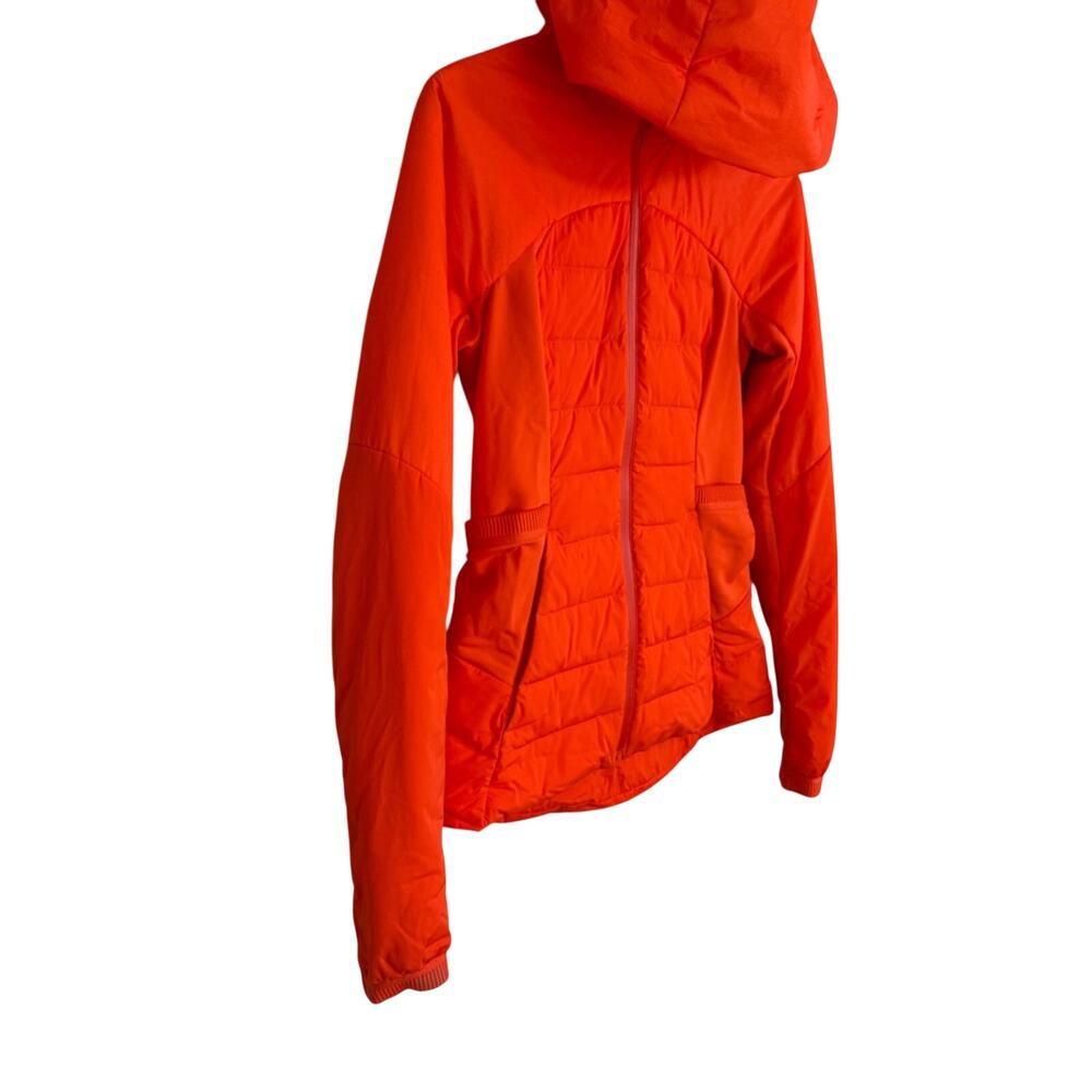 Lululemon Down for It All Goose Puffer Jacket Size 4 Atomic Orange - Picture 5 of 10